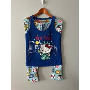 Women’s Size L Hello Kitty New York PJ Set